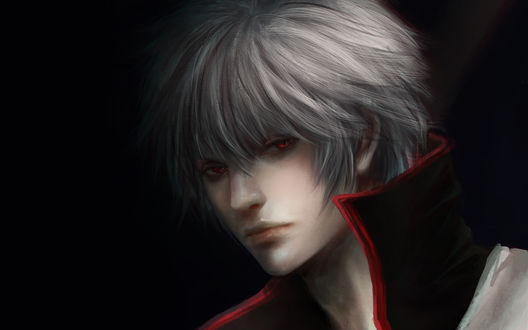 Обои на рабочий стол Саката Гинтоки / Sakata Gintoki из аниме Гинтама / Gintama, by RikaMello