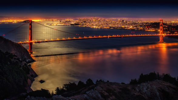 Обои на рабочий стол Мост Золотые Ворота в Сан-Франциско / The Golden Gate Bridge in San Francisco by Dirk Seifert