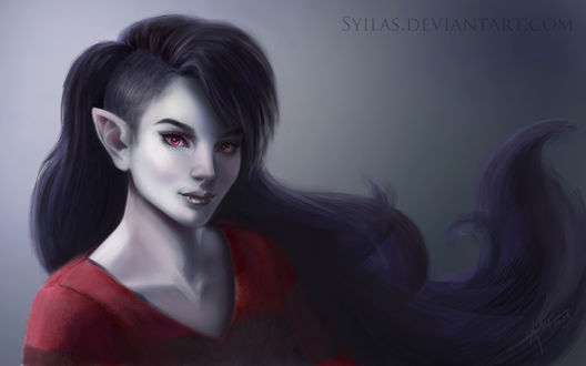 Обои на рабочий стол Марселин, Королева Вампиров / Marceline the Vampire Queen из мультсериала Adventure Time / Время Приключений, by KirstyCarter