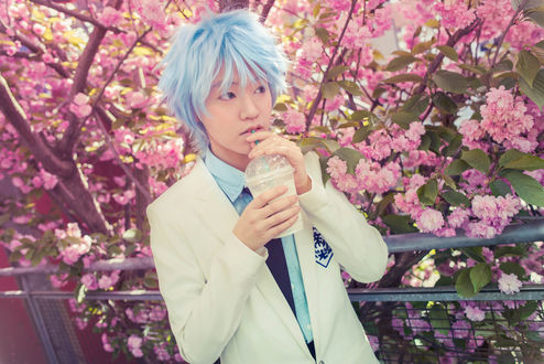 Обои на рабочий стол Косплей Куроко Тетсуя / Kuroko Tetsuya (Law) из аниме Баскетбол Куроко / Kuroko no Basuke, by TrustOurWorldNow