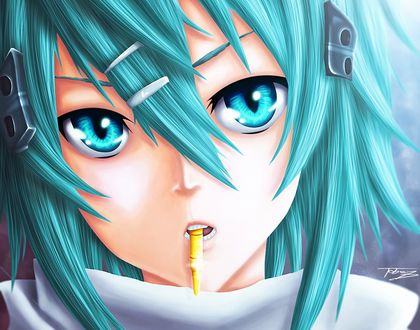 Обои на рабочий стол Сино Асада / Shino Asad из аниме Мастера меча онлайн II / Sword Art Online II