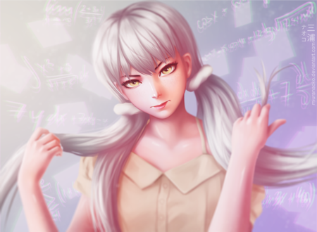 Обои на рабочий стол Содати Оикура / Sodachi Oikura из аниме История финала / Owarimonogatari, by Miura Naoko