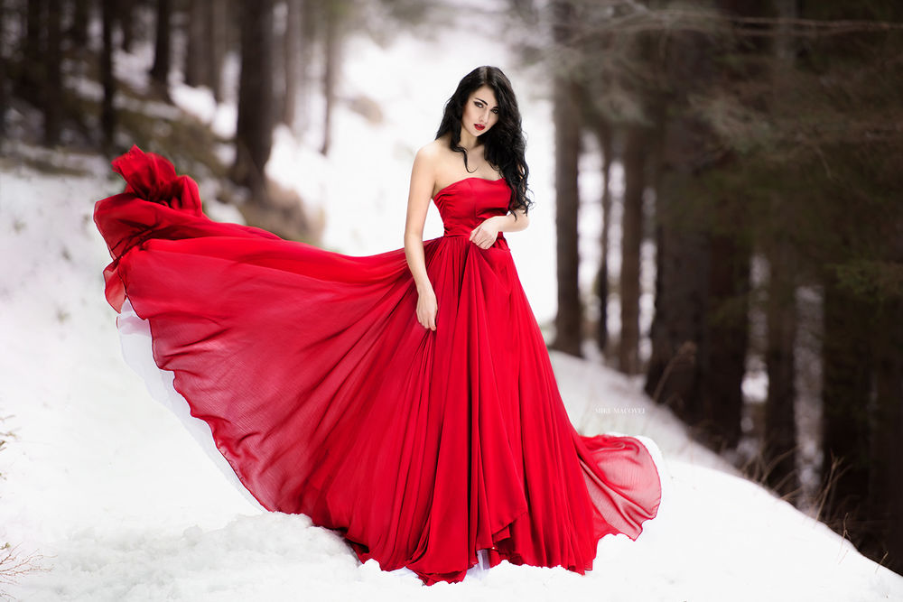 Образ девушки в Красном платье (45 фото)