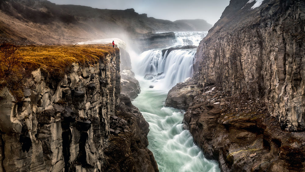 Обои для рабочего стола Работа The Golden Foss Gullfoss, Iceland / Золотой ФоссGullfoss, Исландия, фотограф wim denijs