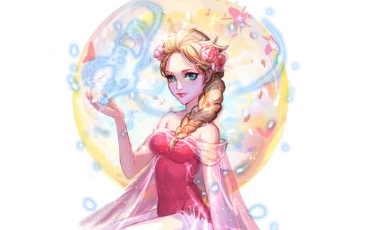 Обои на рабочий стол Эльза / Elsa из мультфильма Холодное сердце / Frozen