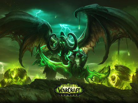 Обои на рабочий стол Иллидан Ярость Бури из игры World of Warcraft