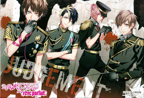 Обои на рабочий стол Парни в военной форме из игры Dynamic Chord, Your boring days, the song will pierce your soul
