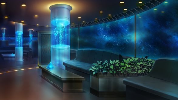 Обои на рабочий стол Комната под водой