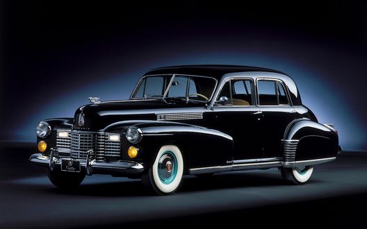 Обои на рабочий стол Автомобиль 1940 Cadillac Fleetwood-2 ретро черного цвета