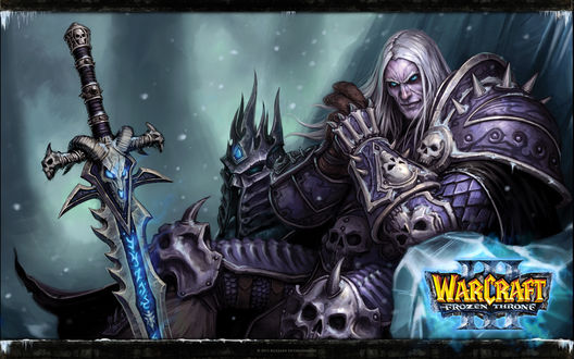 Обои на рабочий стол Король Лич на троне / арт на игру World of Wacraft
