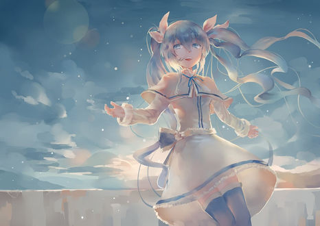 Обои на рабочий стол Vocaloid Hatsune Miku / Вокалоид Хатсунэ Мику, by Azoth