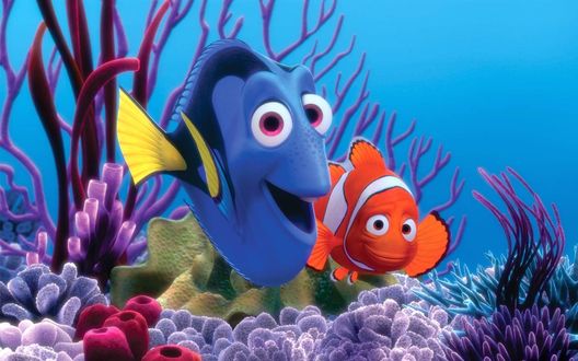 Обои на рабочий стол Немо / Nemo и Дори / Dory из мультфильма В поисках Немо / Finding Nemo
