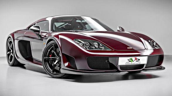 Обои на рабочий стол Автомобиль 2016, London Motor Show, Super Veloce Racing, Noble M600, суперкар бордовый на светлом фоне
