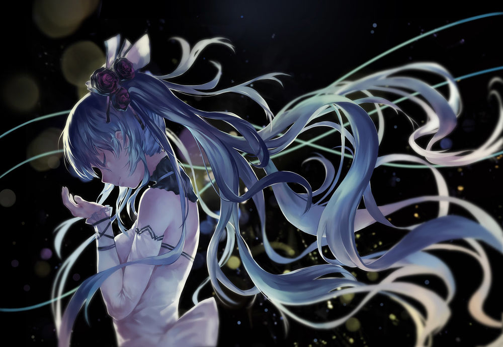 Обои для рабочего стола Vocaloid Hatsune Miku / Вокалоид Хатсунэ Мику, by Azoth