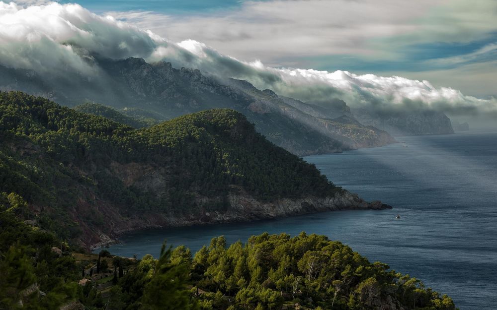 Обои для рабочего стола Spain, Mallorca, Islas Baleares, Banyalbufar / Испания, Балеарские острова, Майорка, муниципалитет Баньяльбуфар