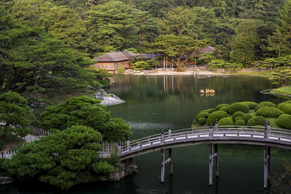 Обои для рабочего стола Japan, Ritsurin Garden, Takamatsu / Пейзажный парк Рицурин, Такамацу, Япония