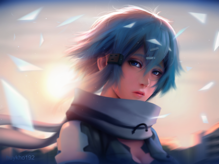 Обои на рабочий стол Сино Асада (Синон) / Shino Asada (Sinon) из аниме Мастера меча онлайн II / Sword Art Online II by huykho192