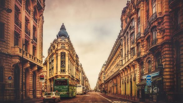 Обои на рабочий стол Одна из улиц Paris / Парижа, France / Франция