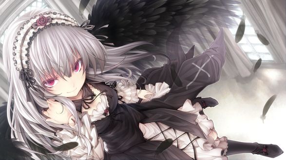 Обои на рабочий стол Suigintou / Суигинто из аниме Rozen Maiden / Девы Розена, art by Tousen