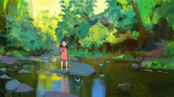 Обои на рабочий стол Yuki / Юки из аниме Волчьи дети Амэ и Юки / Okami Kodomo no Ame to Yuki / The Wolf Children Ame and Yuki, by snatti