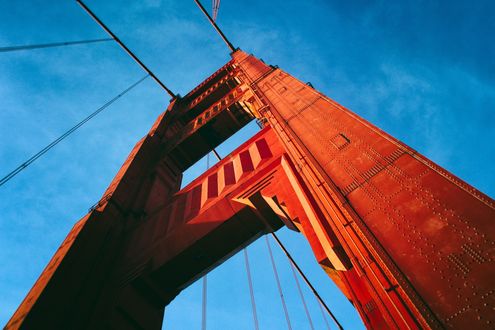 Обои на рабочий стол Мост Золотые Ворота / Golden Gate Bridge, Сан-Франциско / San Francisco