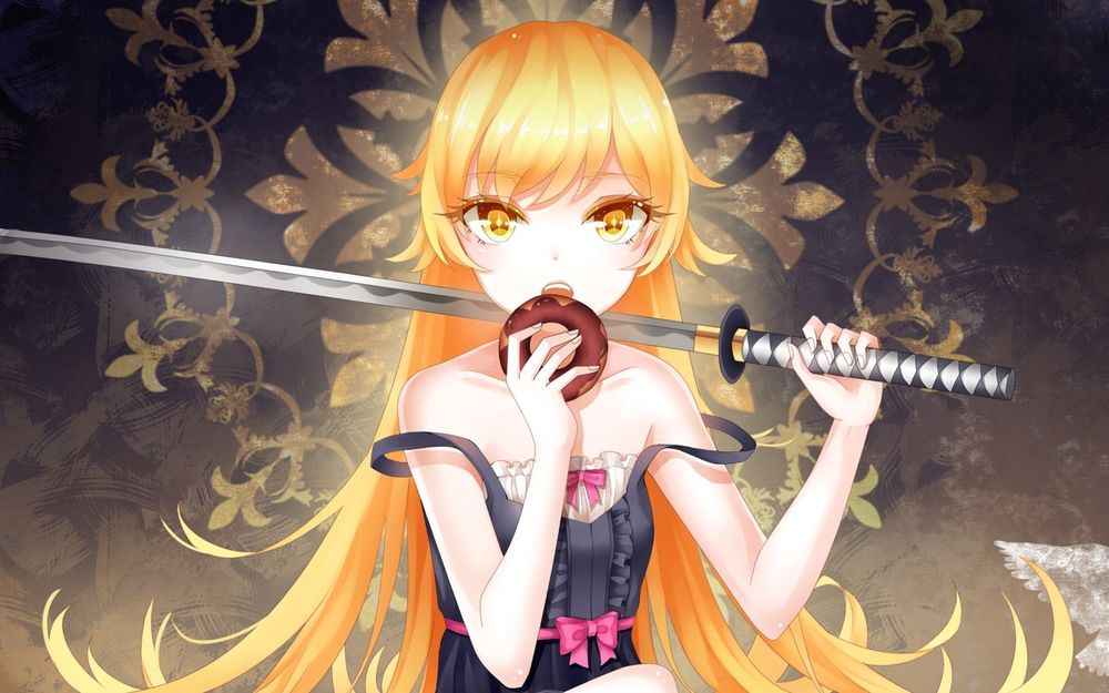 Обои для рабочего стола Синобу Осино / Oshino Shinobu из аниме Bakemonogatari / Истории монстров