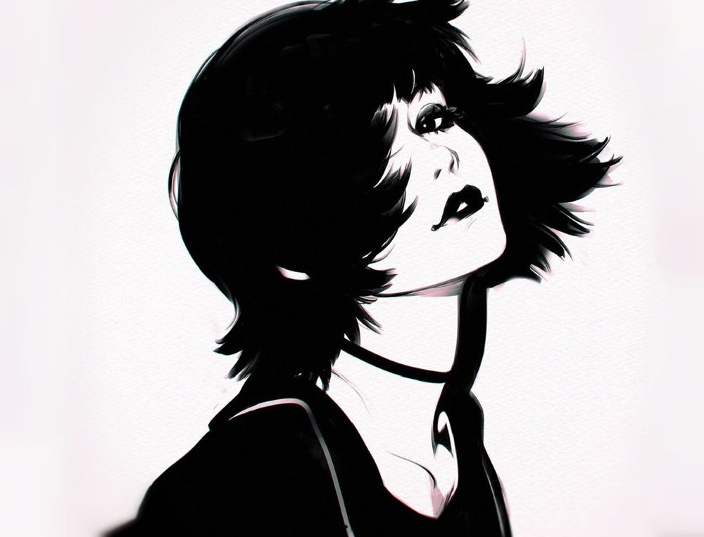 Обои для рабочего стола Портрет симпатичной девушки, by Kuvshinov Ilya