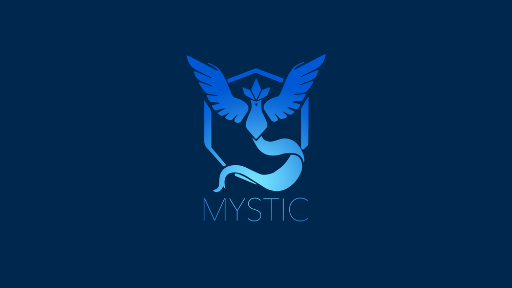 Обои для рабочего стола Символ синей команды из игры Pokemon GO (MYSTIC)