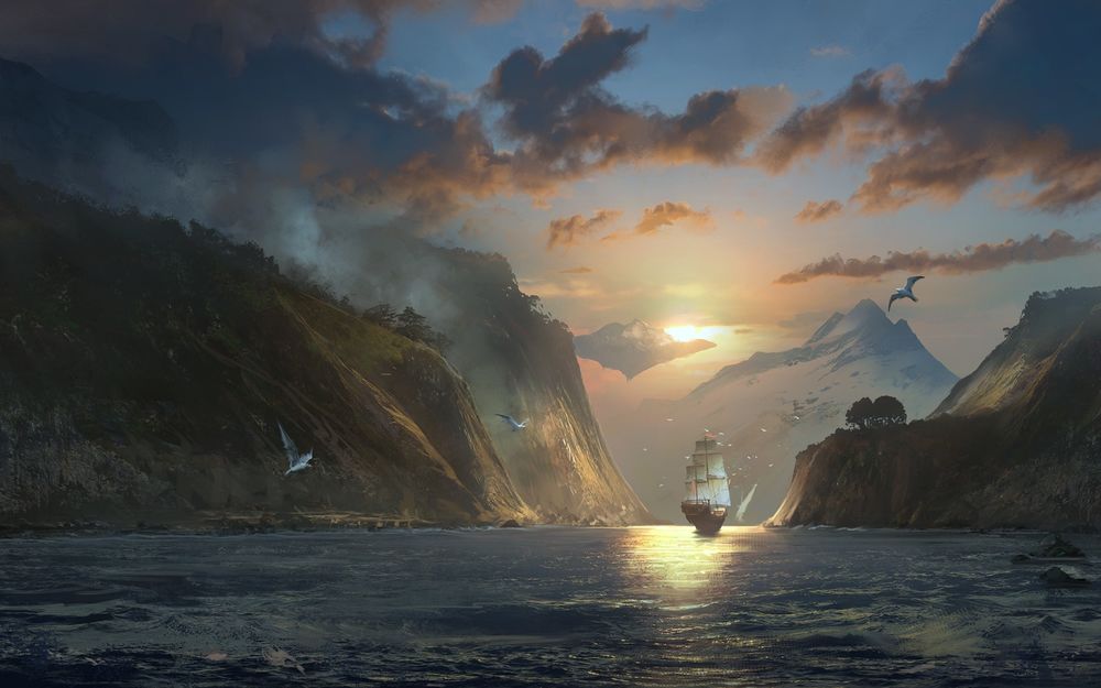Обои для рабочего стола Работа Сергея Забелина / Sergey Zabelin Далекие Земли / The Distant Lands
