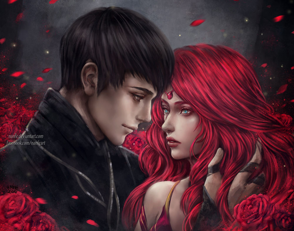 Обои на рабочий стол Rose Red / Красная роза и Lance / Ланс, by NanFe, обои  для рабочего стола, скачать обои, обои бесплатно