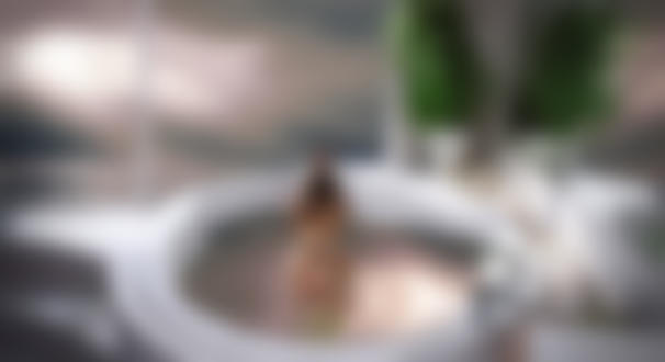 Обои на рабочий стол Девушка лежит в джакузи, фотограф Геннадий Ланге