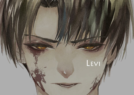 Обои на рабочий стол Леви Райвель (Ривай) / Levi Rivaille (Rivai) из аниме Атака Титана / Attack on Titan / Shingeki no Kyojin