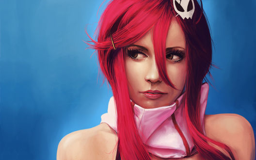 Обои на рабочий стол Yoko Littner / Ёко Литтнер из аниме Gurren Lagann / Гуррен-Лаганн