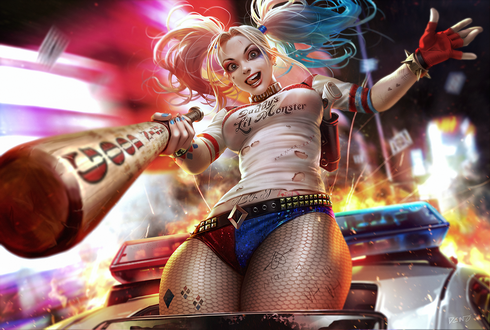 Обои на рабочий стол Harley Quinn / Харли Квинн из фильма Отряд самоубийц / Suicide Squad, by dcwj