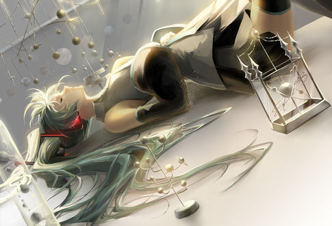 Обои на рабочий стол Vocaloid Hatsune Miku / Вокалоид Хатсунэ Мику, by saihate@日曜西m05a