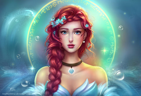Обои на рабочий стол Ariel - Disney Princess / Ариэль - Диснеевская принцесса, by TiNyThanhTruc