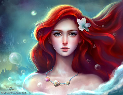 Обои на рабочий стол Ariel - Disney Princess / Ариэль - Диснеевская принцесса, by TiNyThanhTruc