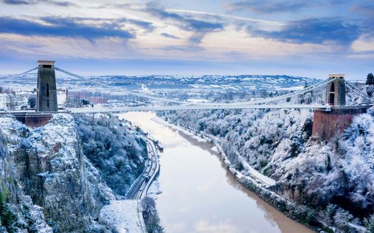 Обои на рабочий стол Клифтонский подвесной мост, Бристоль, Англия
