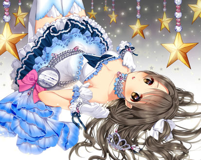 Обои на рабочий стол Shimamura Uzuki / Шимамура Узуки из аниме THE iDOLM@STER: Cinderella Girls / Идолмастер: девушки-золушки, art by GAMBE