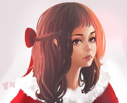 Обои на рабочий стол Симпатичная девушка, by Yu Jin Kang