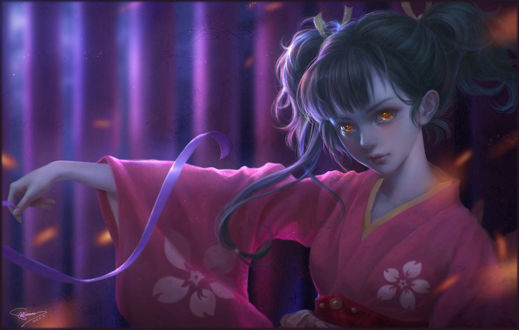 Обои на рабочий стол Мумэй / Mumei из аниме Кабанэри железной крепости / Koutetsujou no Kabaneri, art by Sunmomo