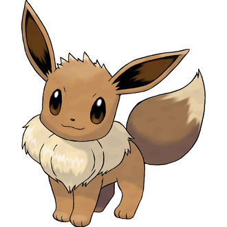 Обои на рабочий стол Eevee / Иви из аниме Pokemon / Покемон, art by Sugimori Ken