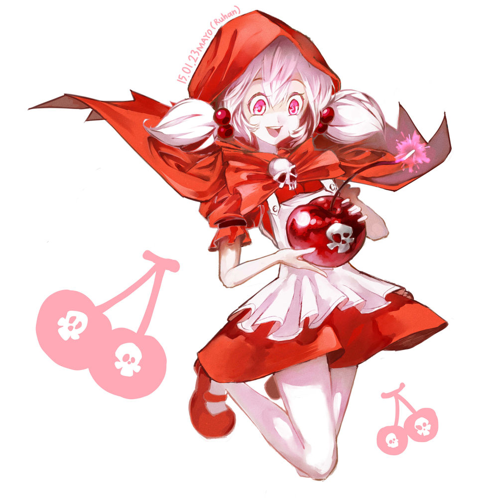 Обои на рабочий стол Cherry Cookie / Черри Куки из игры Cookie Run, art by  Pixiv Id 3759497, обои для рабочего стола, скачать обои, обои бесплатно