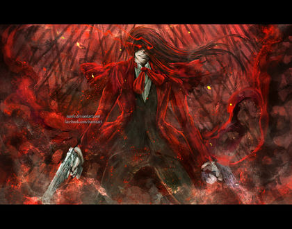 Обои на рабочий стол Алукард / Alucard из аниме Хеллсинг / Hellsing, by NanFe