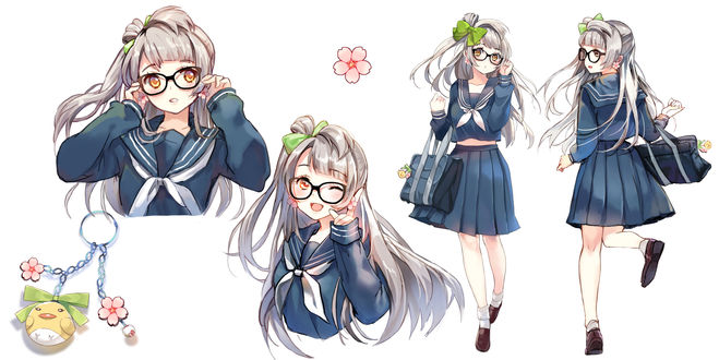 Обои на рабочий стол Minami Kotori / Минами Котори из аниме Love Live!/Живая Любовь, art by Sheska Xue