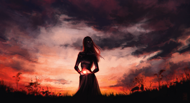 Обои на рабочий стол Работа Кровавая ведьма / Blood Witch, by sashajoe