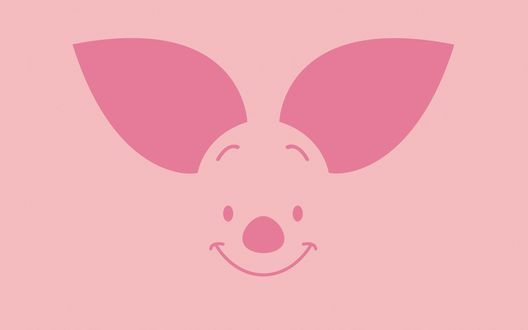 Обои на рабочий стол Розовый поросенок Пяточок, персонаж мультфильма The New Adventures of Winnie the Pooh / Новые приключения Винни Пуха
