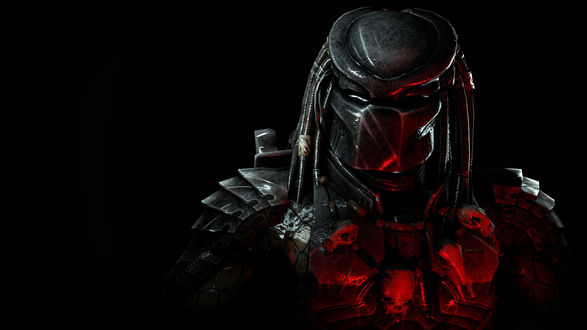 Обои на рабочий стол Хищник / Predator на черном фоне