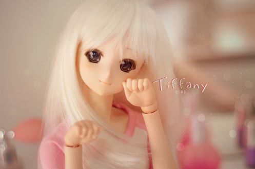 Обои на рабочий стол Светловолосая девушка кукла Tiffany / Тиффани, by RJ