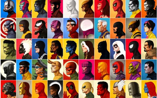 Обои на рабочий стол Портреты песонажей вселенной Marvel